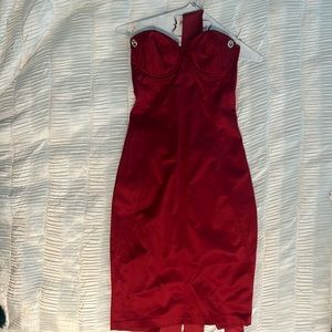 Dark red Marciano corset dress
